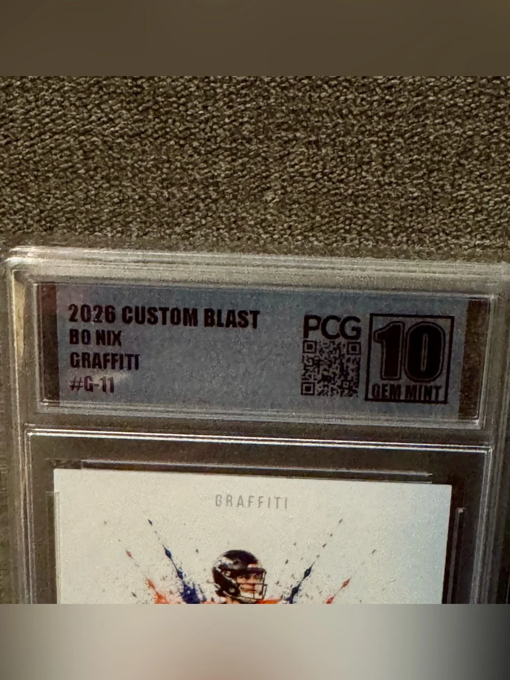 Bo Nix - 2026 Custom Blast Graffiti #G-11 PCG 10 Gem Mint